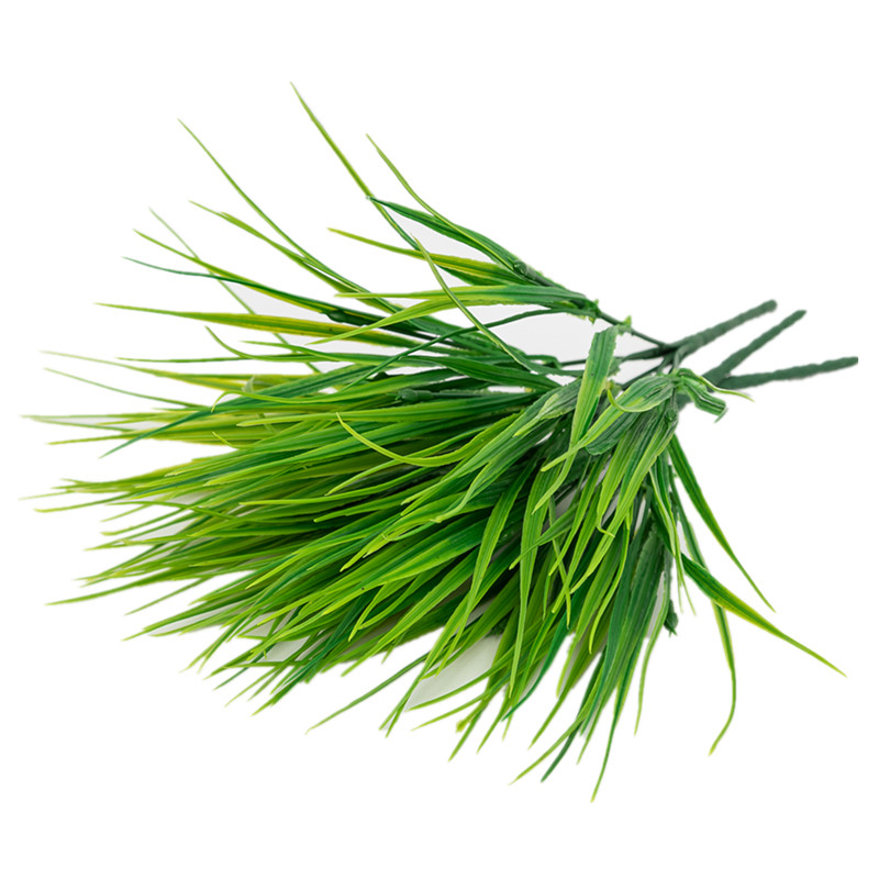 Simulation Small Grass Long Grass Plant Plastic Fake Flower Decoration Yugali Gold Money Grass Leaf Photo Props Partition Groove Flowers