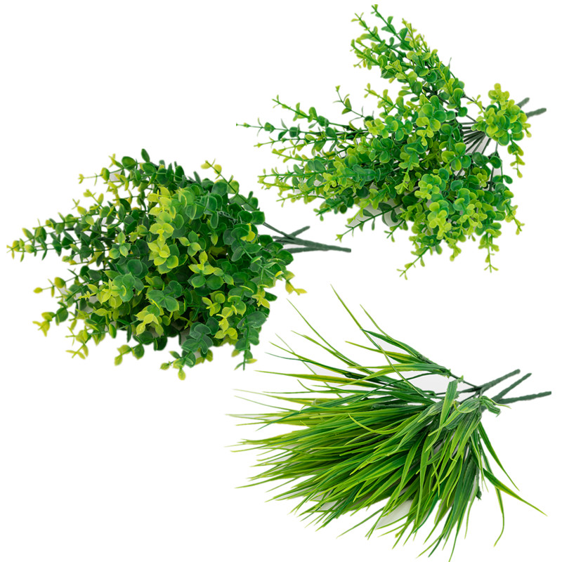 Simulation plant plastic eucalyptus decorative grass eucalyptus money grass leaf photo props partition groove flower