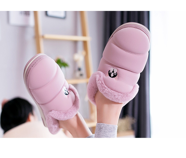 Giày nam mùa đông 2018 đôi nam nữ dép bông phiên bản Hàn Quốc của sàn trượt cộng với nhung dày phía dưới dép ấm dép gucci nữ đẹp