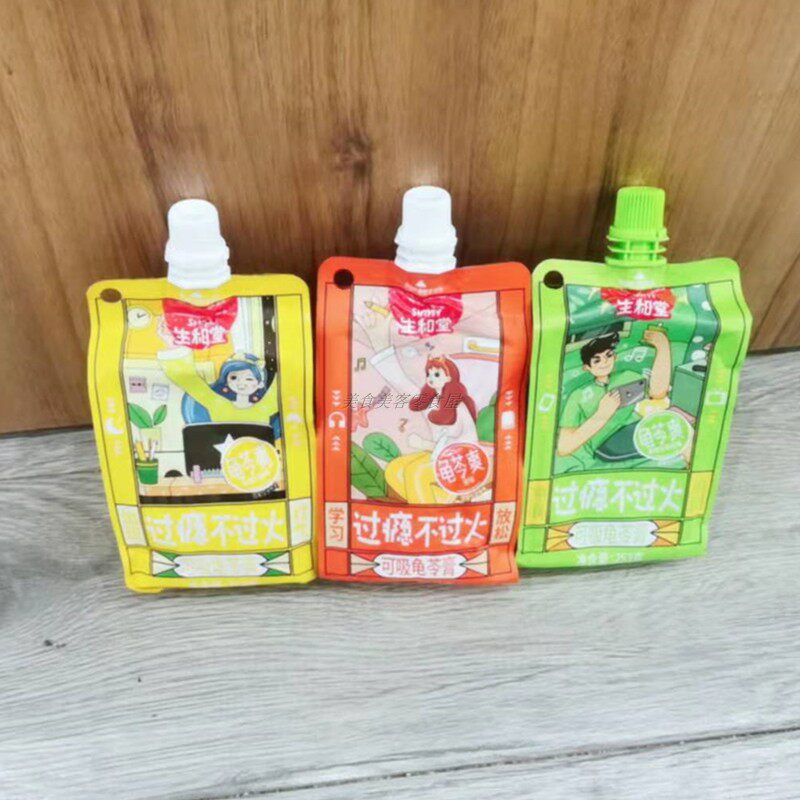 Raw and Tong Tortoise 253g bagged Suction Turtle paste original taste Honeysuckle Taste Jelly Pudding Drink Snacks