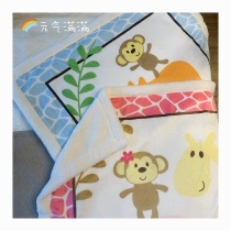 Flannel small blanket cartoon cute little monkey lazy shawl blanket single office nap knee blanket