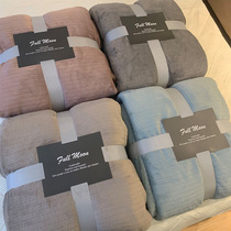 High-grade flannel blanket winter thickening office nap blanket double dormitory student bed sheet warm sleeping blanket