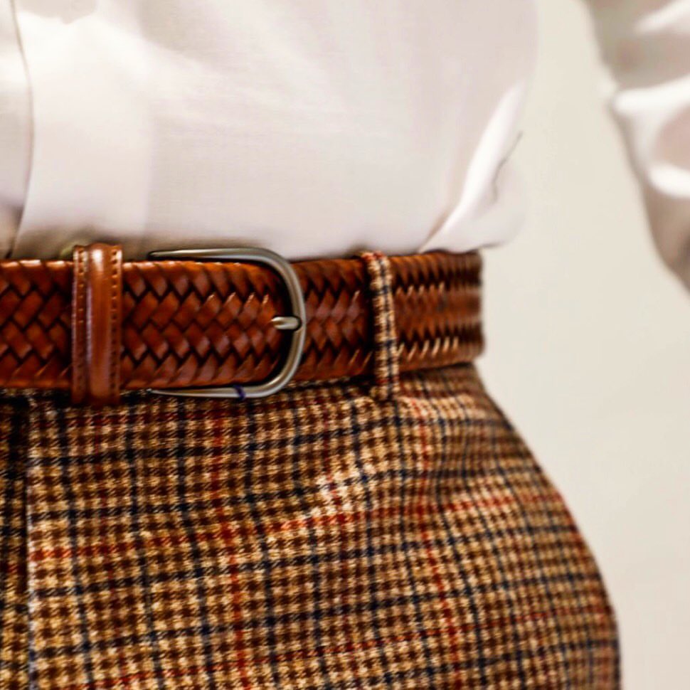 Spot bag SF ANDERSONS Italian handmade retro casual leather woven belt A2915