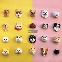 Dog kitty birthday decoration plaster bust solid 3D pet buggy with freezer patch plaster Head on car
