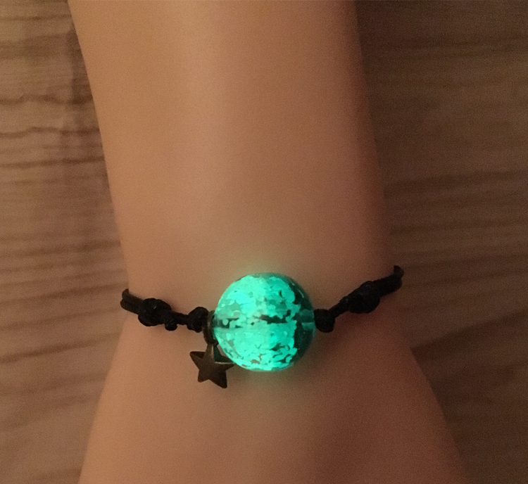 Phiên bản Nhật Bản và Hàn Quốc của vòng đeo tay nhỏ tươi sáng nữ Sen vòng tay đá phát quang nam dễ thương đôi trang sức sinh viên quà tặng vòng tay phong thuỷ
