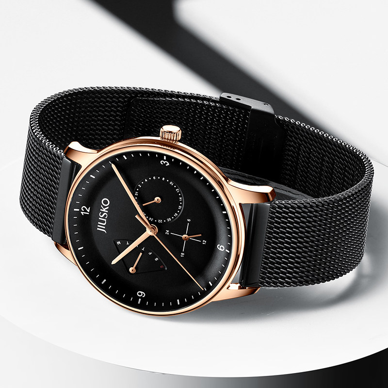 Men's ultra-thin quartz mechanical watch minimally student trend male brand new concept male watch