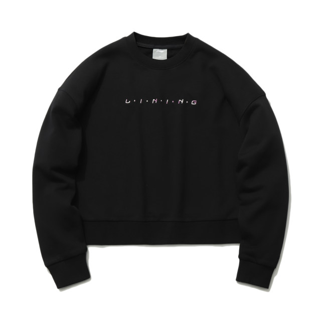 Li Ning ຄົນອັບເດດ: ກິລາ Sweatshirt ກິລາຄົນອັບເດດ: ຊຸດແມ່ຍິງ Loose Pullover Sweatshirt AWDR378