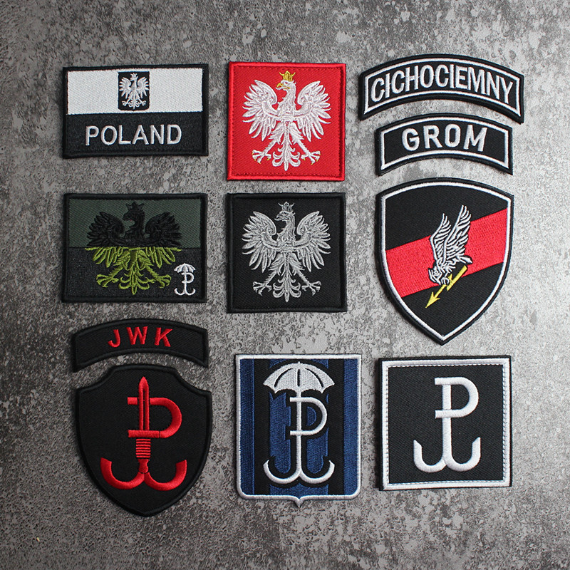 Rainbow Six R6 Polish GROM Embroidery Velcro Armband Military Fans Morale Badge Badge Armband Sewing Patch