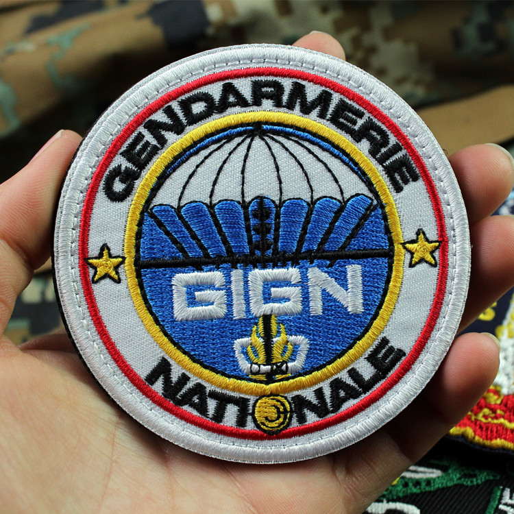 Embroidery Magic Posted Arms Badge France GIGN Military Patch Tactical Bag Patch Medal of Fan