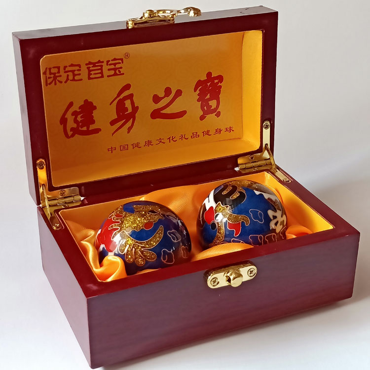 七宝焼き45-55mm保定鉄球フィットネスボール手持ち健康ボール専門中空鉄球高齢者練習用手