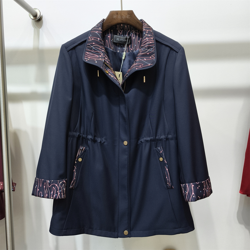 Mall Store Brand Women's Clothing 2026 Spring New Fashion Casual Slimming Loose Plus Size Trench Coat Jacket Top