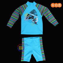 Recommended long sleeve split swimsuit suit sunscreen foreign trade export surfing beach suit female boy 2-4 years old