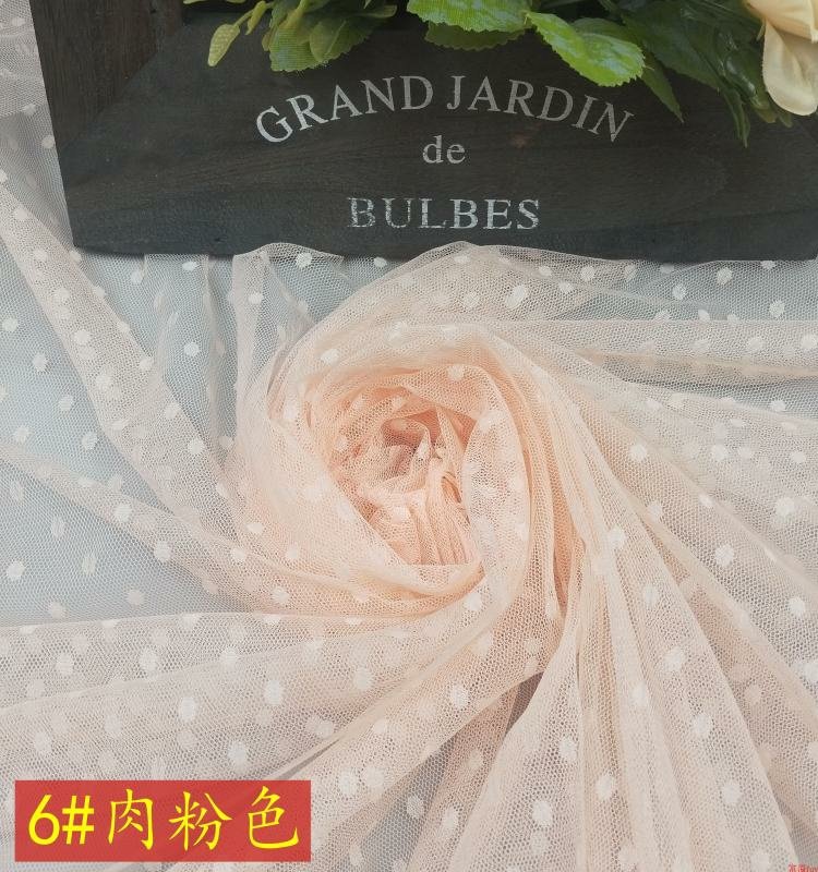 Shuiyu ít dot lớn sexy lưới ren vải áo sơ mi chất liệu gạc tutu váy - Vải vải tự làm cotton 2 chiều