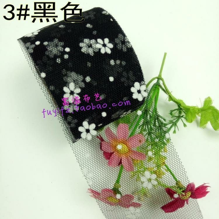 Ren mềm lưới đổ sáu cánh hoa ren vải thủ công DIY nơ phụ kiện tóc vải cotton giấy