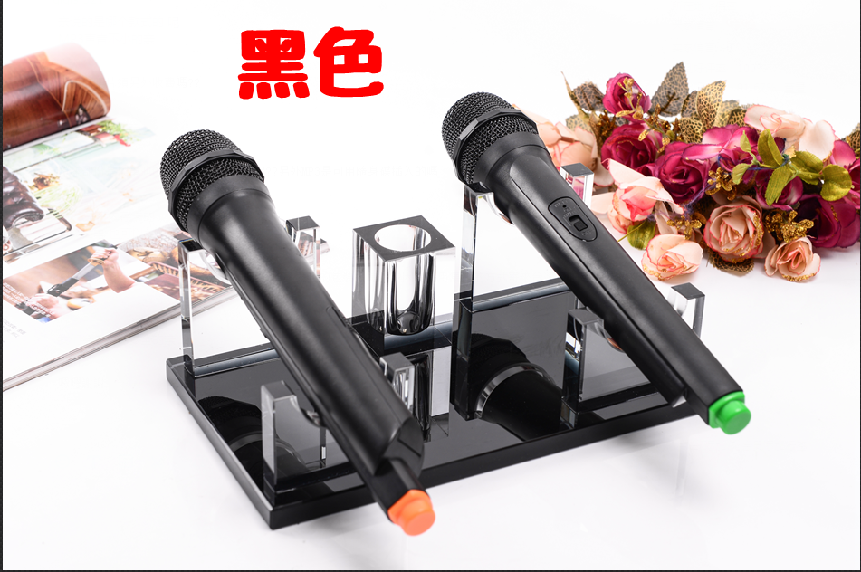 Crystal Microphone Rack Tabletop Ktv Supplies Mcrack Microphone Holder Wireless Microphone Seat Crystal Seat