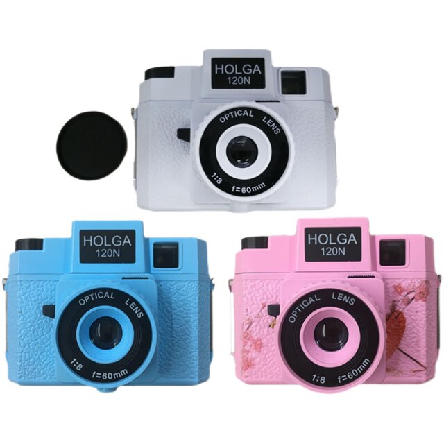 Holga color camera 120N light leak master ເລນຢາງຢາງສີດໍາສາມາດເຊື່ອມຕໍ່ກັບ flash retro ກ້ອງຖ່າຍຮູບສີ