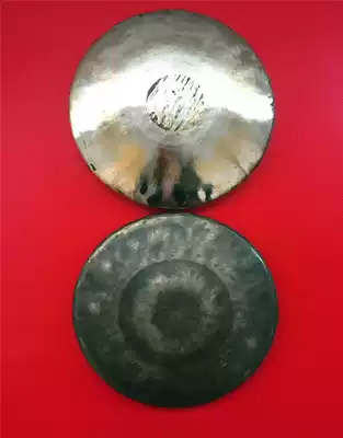 Bronze Sichuan small gong ringing gong Bronze hook edge gong 22 cm two gongs Bronze bowl gong Dojo small gong