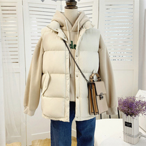 Korean 2020 short coat vest female down jacket Korean version of loose and velvet thickened vest vest female