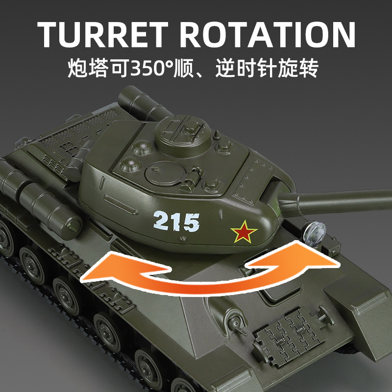 Alloy Soviet T34 Main Battle Tank Model Can Spray, Simulate, Children's Toy, Military Ornament, Tracked Armored Vehicle