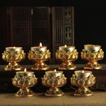 Taiwan alloy lotus lamp butter lamp holder auspicious lamp holder with feet for Buddha lamp everlasting lamp single 7 pcs