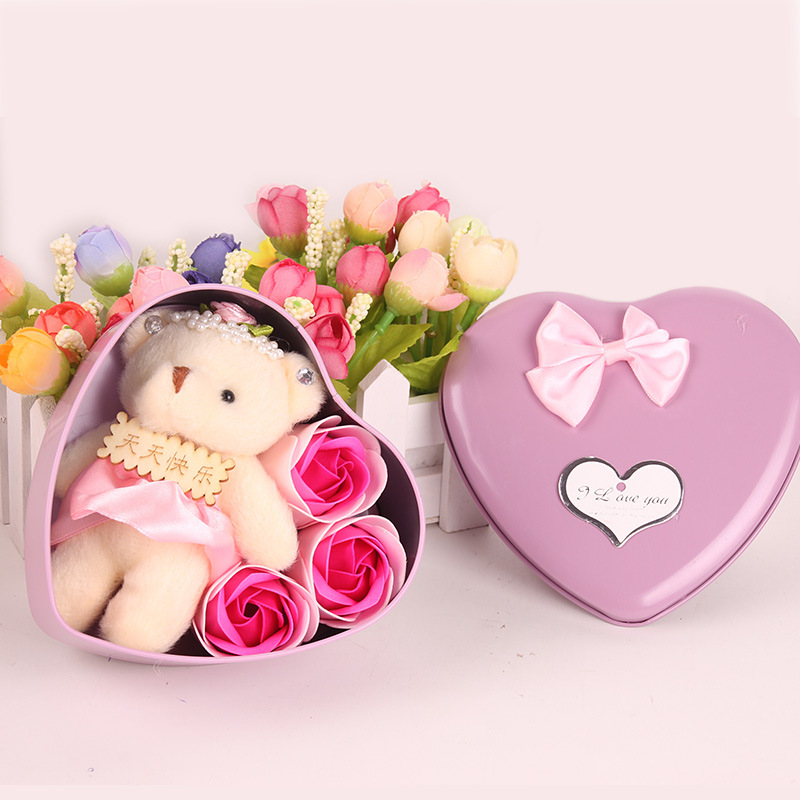 Ngày của mẹ Sáng tạo quà tặng Mô phỏng Xà phòng Hoa hồng đóng hộp Công ty Hoạt động Quà tặng đám cưới Bán buôn thực tế - Hoa nhân tạo / Cây / Trái cây cây trúc giả