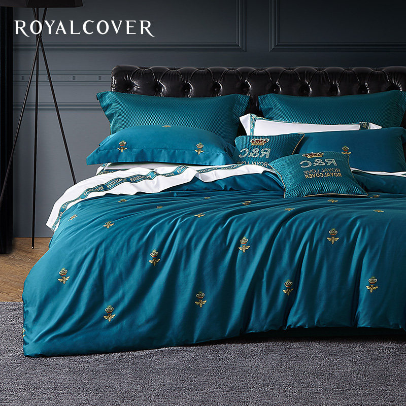ROYALCOVER New Baroque style 60s Cotton Satin printed four-piece crown