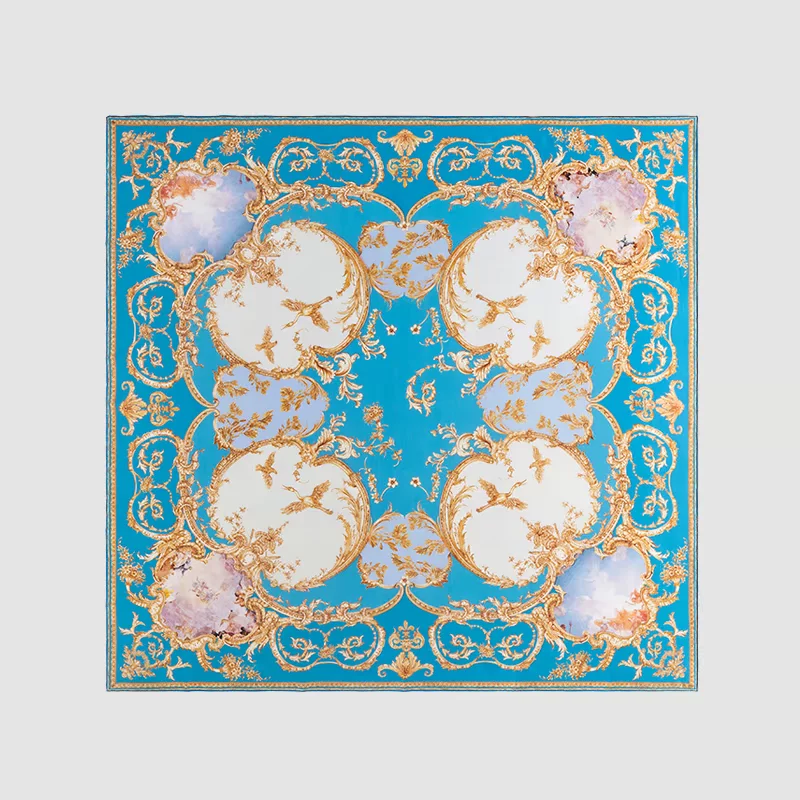 ROYALCOVER/Rocal 100%Silk Lisiling Gorgeous Scarf Autumn and Winter Winter Silk Wet Bruel Palace