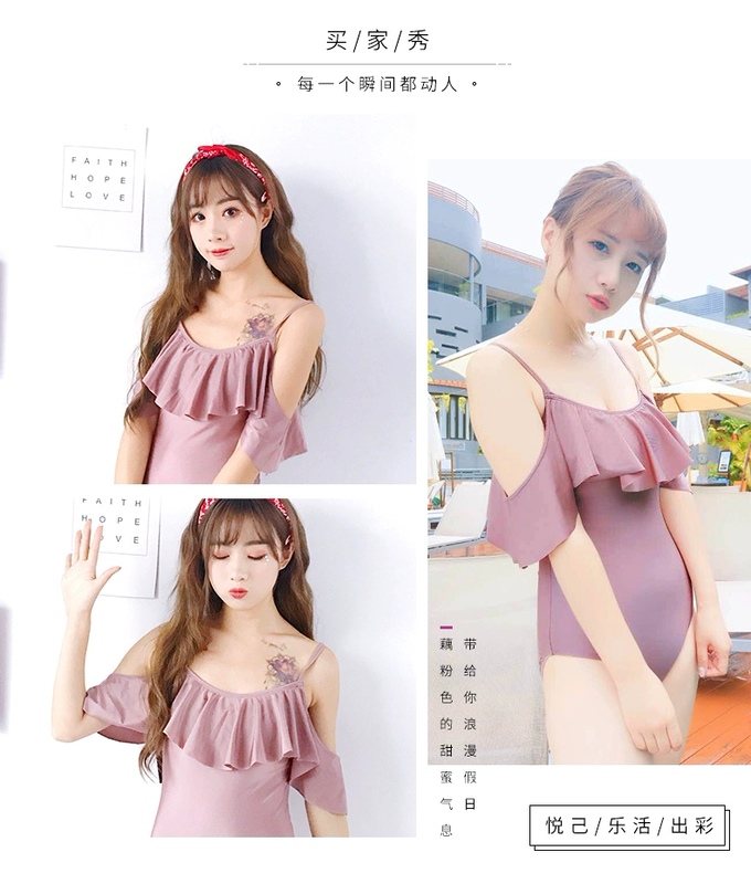 Yizi áo tắm một mảnh nữ ngực nhỏ tập hợp đồ bơi gợi cảm che bụng thon gọn tam giác nóng bỏng áo tắm mùa xuân 1650 - Bộ đồ bơi One Piece
