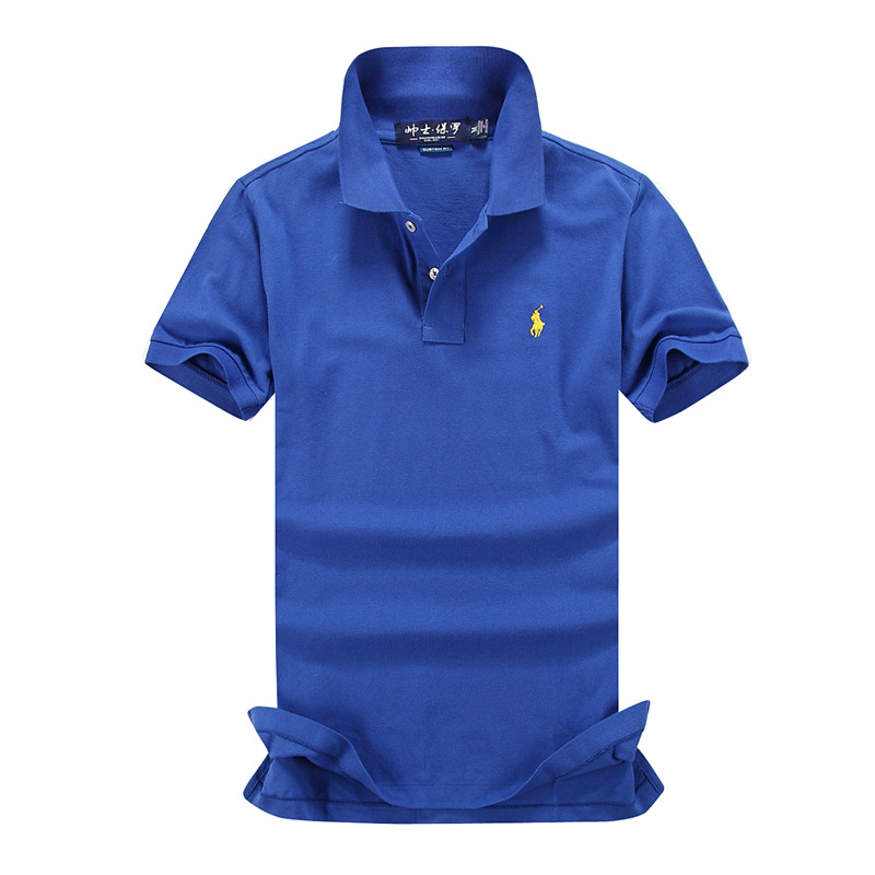 Áo sơ mi nam Paul POLO Áo liền thân mùa hè Màu trơn Paul Áo thun tay ngắn Thanh niên Giải trí Kích thước lớn Cotton Top áo thun cotton nam