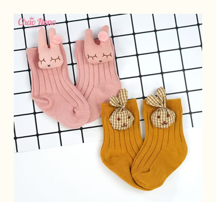 Vớ xuân cho bé 0-1 tuổi Bé 3 cotton sơ sinh thời trang 6-12 tháng bé trai và bé gái vớ búp bê dễ thương tất vớ mùa hè đẹp