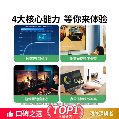 绿联 Сетевой кабель, бытовой национальный стандарт, гигабитный суперкабель категории 6, 655, соединительный кабель, компьютерный широкополосный маршрутизатор, сеть, готовый продукт, плоский