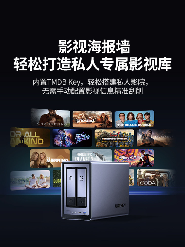 Greenlink Private Cloud Dxp2800 Dual-Bay Nas Home Network Storage Host Ai Photo Album File Synchronization 8g Ddr5 Memory Personal Cloud Hard Drive Mobile Phone Tablet Expansion