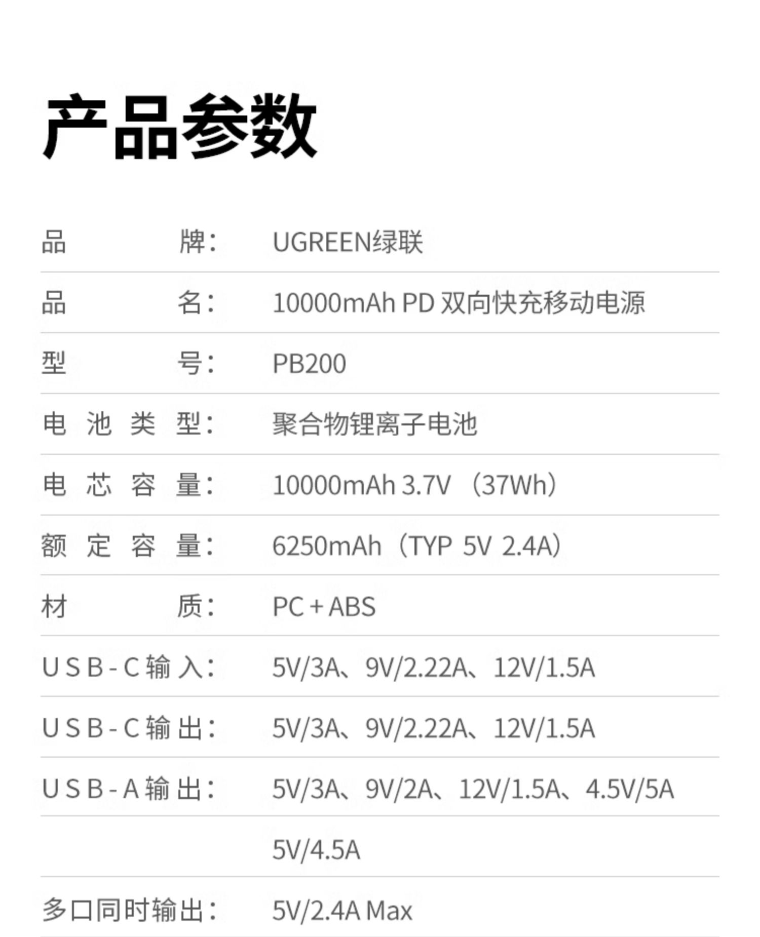 绿联10000毫安大容量充电宝+学生74.9！