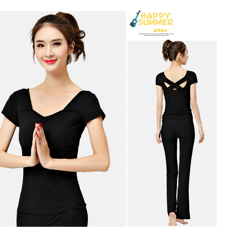 Mid-tay áo đẹp trở lại quần áo yoga phụ nữ mùa thu và mùa đông phương thức mới bắt đầu áo dài tay chuyên nghiệp đơn mảnh với miếng đệm ngực quần gym nữ