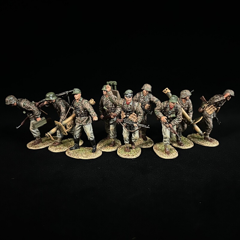 No024~No032 War Park 1:30 Finished Model Normandy Camouflage Commando Anti-Tank Group