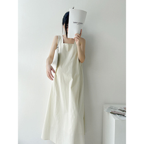 Pregnant Woman Skirt Summer Loose in pure color Liandress South Korean version with slim length Vest Dress Temperament 100 Hitchhiking Skirt Woman