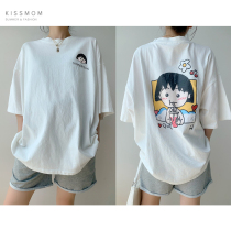 Pregnant women short-sleeved T-shirt summer clothes loose medium-long large-size top Cartoon printing cotton outerwear casual summer