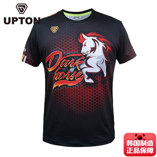 UPTON New Female Dry Sports Dress Sports Printing T-shirts Vibrant Dry Sports Sucking Short-sleeved Sweater Jersey
