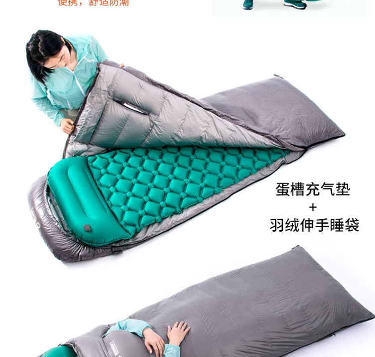 Trứng máng ẩm pad ngoài trời di động cắm trại mat đơn siêu nhẹ gấp đệm ngủ dày 5cm lều bơm hơi - Thảm chống ẩm / Mat / Gối tấm trải picnic
