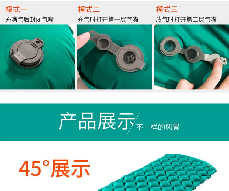 Trứng máng ẩm pad ngoài trời di động cắm trại mat đơn siêu nhẹ gấp đệm ngủ dày 5cm lều bơm hơi - Thảm chống ẩm / Mat / Gối tấm trải picnic