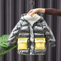 Boy cotton coat plus velvet thickened 2020 New Baby foreign style 2 childrens winter down cotton jacket 3 year old baby coat