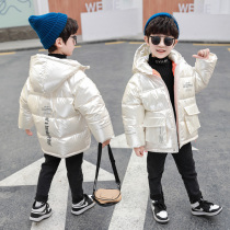 Boys winter clothes 2021 new cotton-padded clothes tide childrens foreign-style cotton-padded jacket mens baby down cotton coat winter coat tide