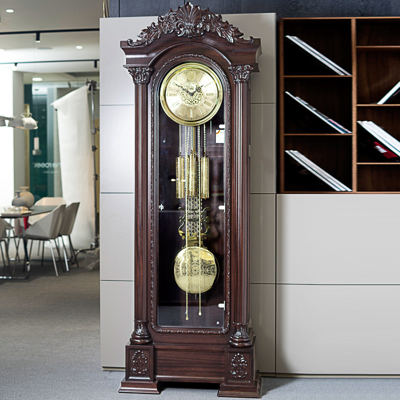Hanshi solid wood mechanical floor clock HG600 German Hemmler movement European clock timepiece retro standing clock