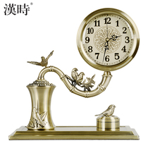 Hanshi European living room table clock silent metal table clock Household creative art decoration table clock HD365