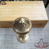 Pure copper bamboo joint antique Boshan stove sandalwood Pani incense pagoda incense old incense burner seal incense burner high-grade Incense Road gift