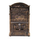 Mailbox outdoor European-style villa mailbox cast aluminum rust-proof sun pattern wall-mounted thin magazine mailbox