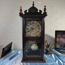 Sanwu brand 555 brand 31 days old mechanical wall clock produced by Shanghai Clock Factory during the reform and opening up period in 1986