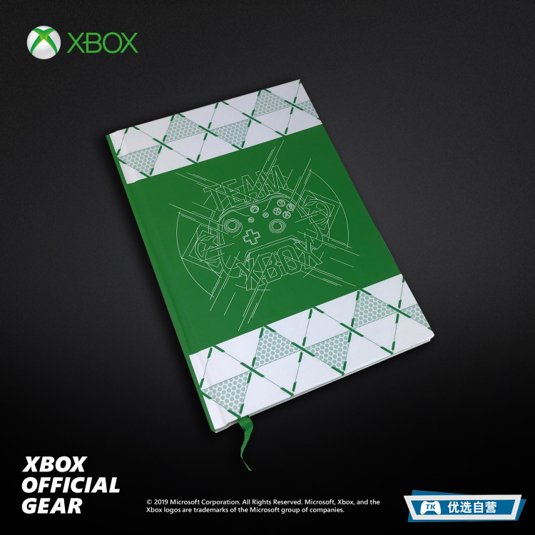 Microsoft XBOX Team Xbox Theme Notebook Notepad Microsoft's Genuine Game Perimeter