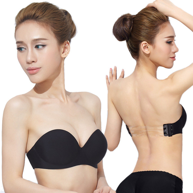 Strapless underwear Gathered non-slip upper torso halter bra Invisible bra One-piece incognito beauty back bandeau thin section