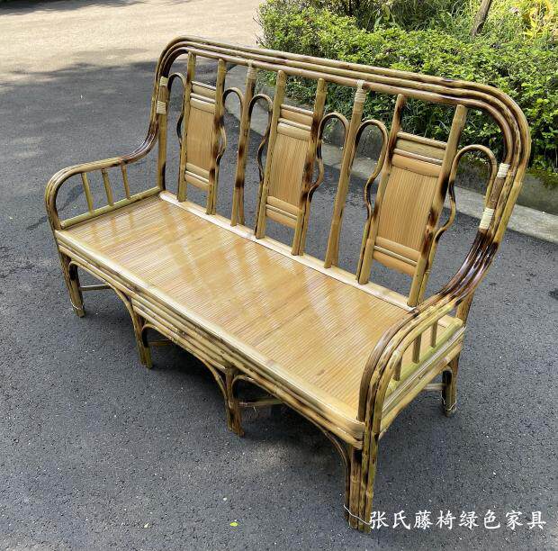Zhang's Rattan Chair Bamboo Furniture furniture Furniture Indoor indoor long row Lying Cool Chair Casual Balcony Bamboo Sofa Chair